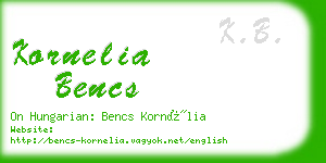 kornelia bencs business card